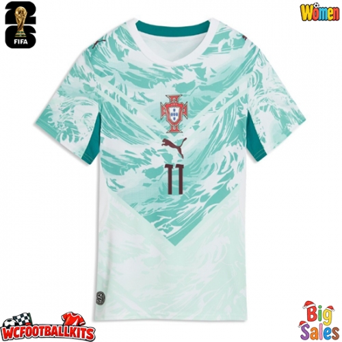 Portugal Joao Felix #11 Replica Away Stadium Shirt for Women World Cup 2026 Short Sleeve